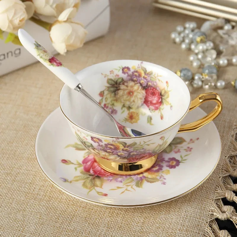 Royal Classical Bone China British Black Tea Cup Luxurious Ceramic Coffee Cups High Quality Bone Porcelain