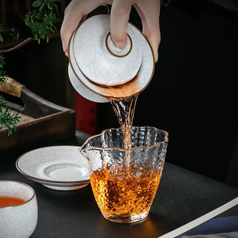 Ru Kiln Sancai Cover Bowl, Single High-end Kungfu Tea Set, Ice Cracked, Large Household Tea Bowl, Non Hot Tea Cup