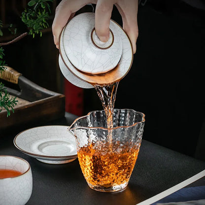 Ru Kiln Sancai Cover Bowl, Single High-end Kungfu Tea Set, Ice Cracked, Large Household Tea Bowl, Non Hot Tea Cup