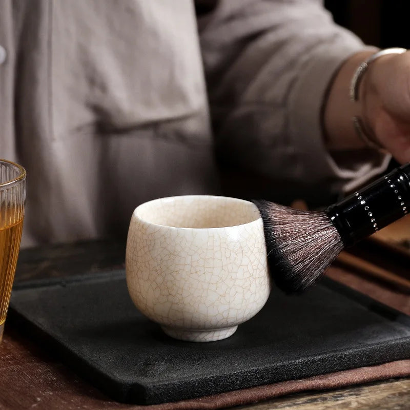 Ru Ware Natural Crack Supportable Porcelain Master Cup Single Cup Single Ivory White Tea Cup Yuru Kung Fu Tea Set Bowl Mug
