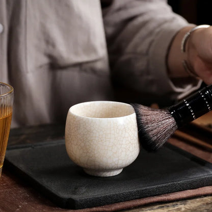 Ru Ware Natural Crack Supportable Porcelain Master Cup Single Cup Single Ivory White Tea Cup Yuru Kung Fu Tea Set Bowl Mug