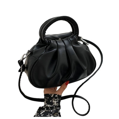 Ruched Cloud Crossbody Bag Leather Handbag Ruched Cloud Clutch Purse