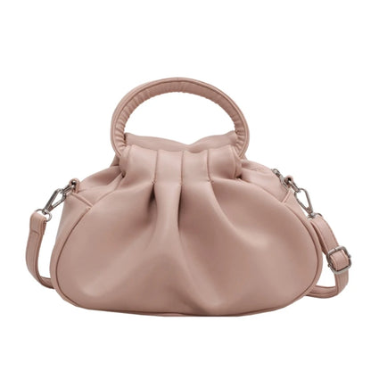 Ruched Cloud Crossbody Bag Leather Handbag Ruched Cloud Clutch Purse