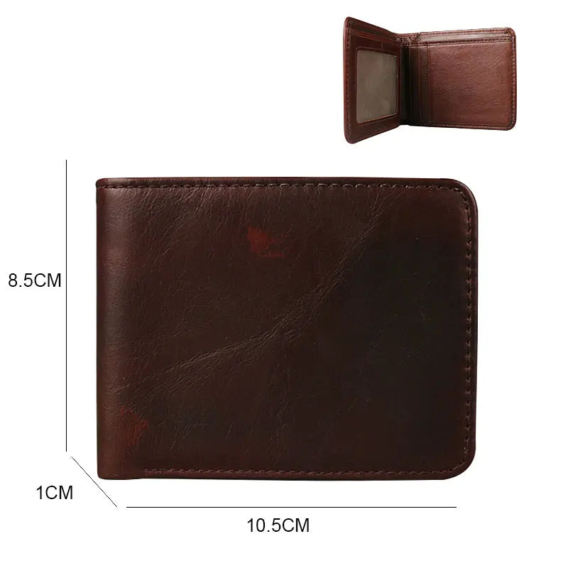 Ruil 2024 New Men Wallet Top Quality England Retro Style Handmade Goat Skin Zipper Handbag Coin Purse Waist Bag