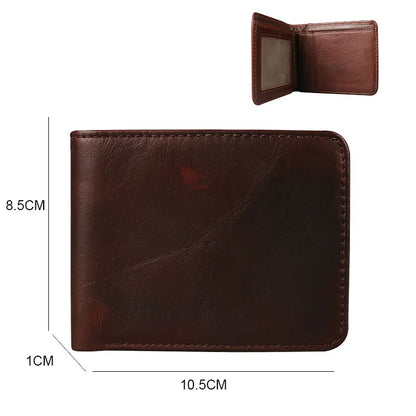 Ruil 2024 New Men Wallet Top Quality England Retro Style Handmade Goat Skin Zipper Handbag Coin Purse Waist Bag