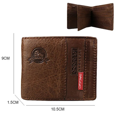 Ruil 2024 New Men Wallet Top Quality England Retro Style Handmade Goat Skin Zipper Handbag Coin Purse Waist Bag