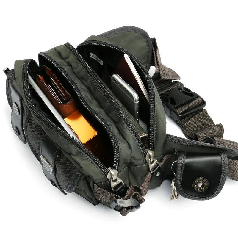 Ruil Belt bag Multifunction Men Messenger Waist Bags Wear Resistant Oxford Cloth Casual Travel Toolkit Handbags