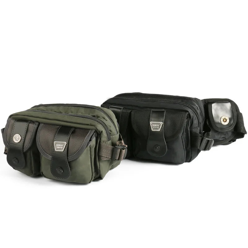 Ruil Belt bag Multifunction Men Messenger Waist Bags Wear Resistant Oxford Cloth Casual Travel Toolkit Handbags
