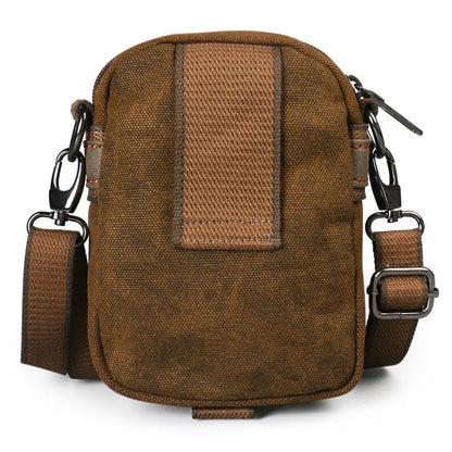 Ruil Canvas Shoulder Small Bag Men Leisure Wear Resistant Cross Messenger Bags Fashion Crossbody Bag