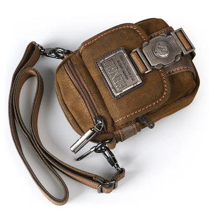 Ruil Canvas Shoulder Small Bag Men Leisure Wear Resistant Cross Messenger Bags Fashion Crossbody Bag