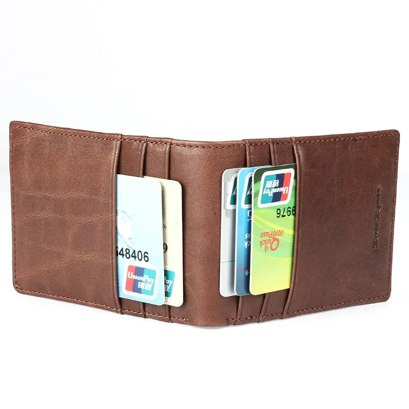 Ruil Luxury retro casual 100% Ruil authentic genuine leather men's short wallet coin purse Card ID Holders
