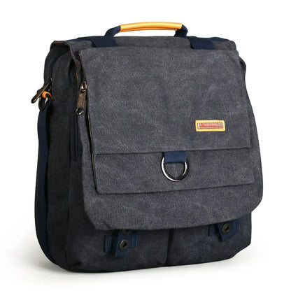 Ruil Men Messenger Bag Vintage Canvas Laptop Briefcase Padded Shoulder Bag Men Women