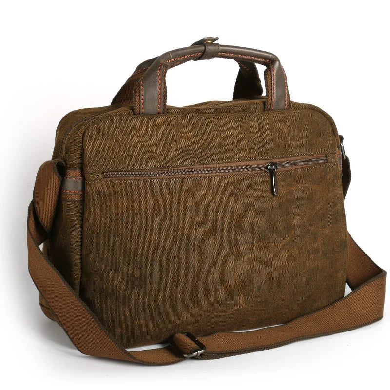 Ruil Multifunction Men Retro Classic Briefcase Canvas Vintage Wear Resistant Bags Leisure Toolkit Package