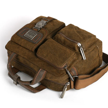 Ruil Multifunction Men Retro Classic Briefcase Canvas Vintage Wear Resistant Bags Leisure Toolkit Package