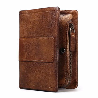 Ruil Top Quality Retro Fashion Burnish Genuine Leather Men Mini Purses Wallet Coin Pocket Card Purse Hot Sale!