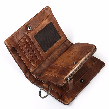 Ruil Top Quality Retro Fashion Burnish Genuine Leather Men Mini Purses Wallet Coin Pocket Card Purse Hot Sale!
