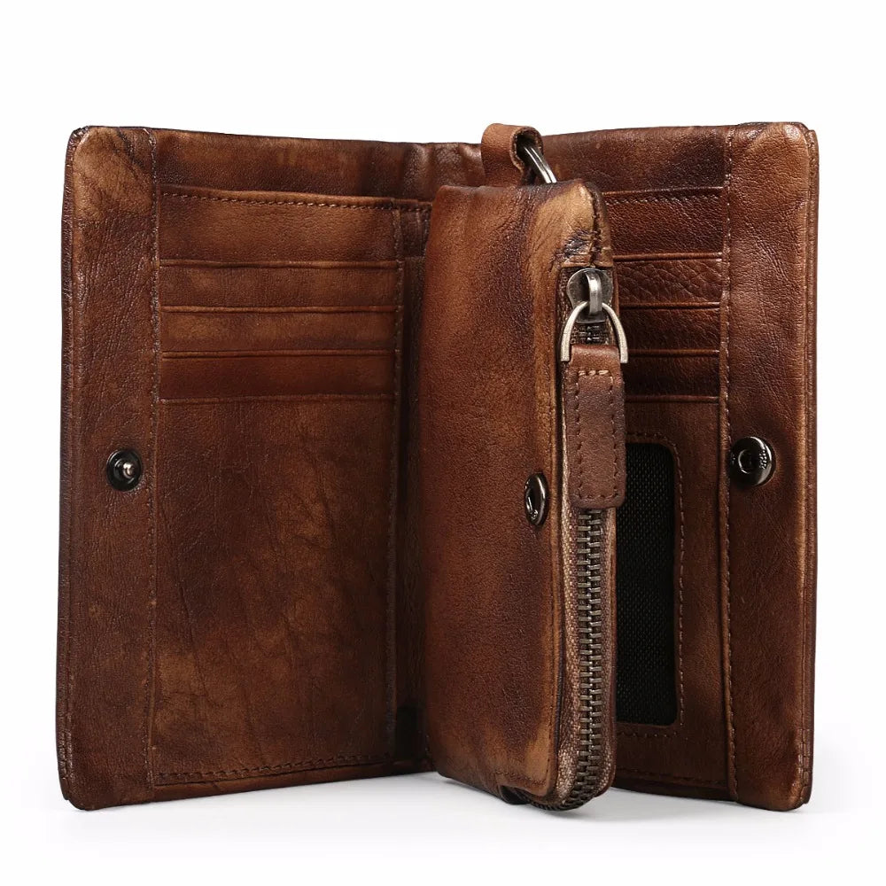Ruil Top Quality Retro Fashion Burnish Genuine Leather Men Mini Purses Wallet Coin Pocket Card Purse Hot Sale!