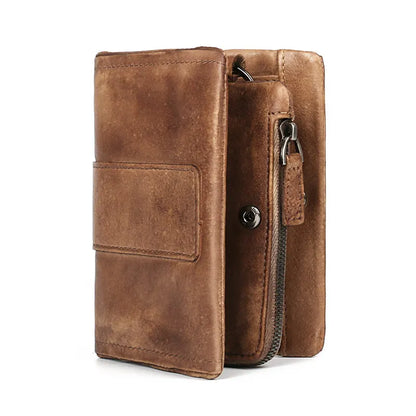 Ruil Top Quality Retro Fashion Burnish Genuine Leather Men Mini Purses Wallet Coin Pocket Card Purse Hot Sale!