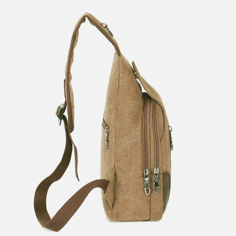 Ruil chest bagNew Fashion Man Shoulder Bag Men Canvas Messenger Bags Casual Travel Military Bag