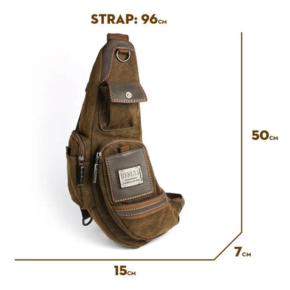 Ruil shoulder bag husband Men Canvas Versatile Casual Shoulder Messenger Bags Retro Travel Bag Free Shipping Chest bag