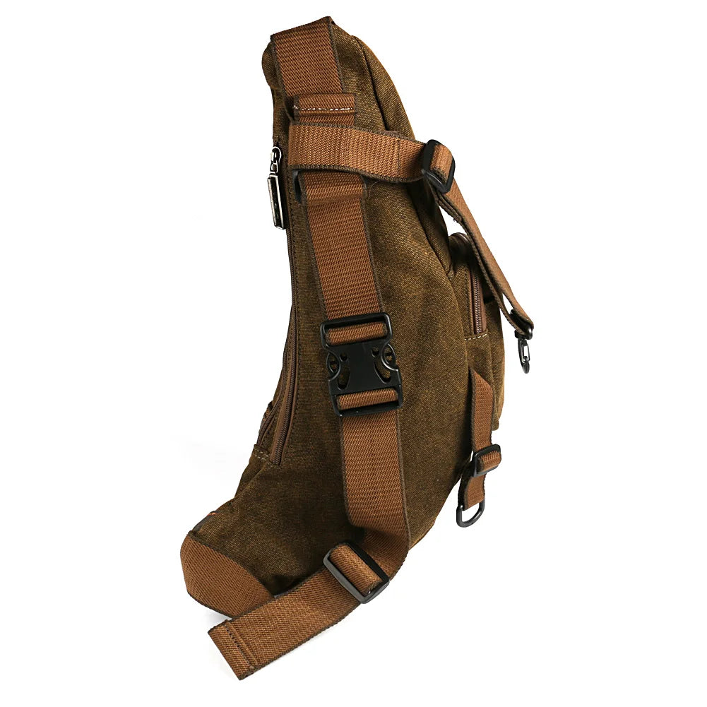 Ruil shoulder bag husband Men Canvas Versatile Casual Shoulder Messenger Bags Retro Travel Bag Free Shipping Chest bag
