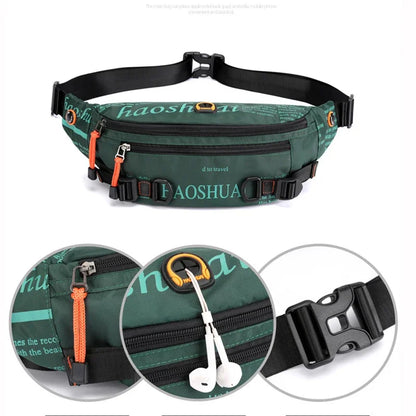 Running Men Nylon Waist Fanny Bum Hip Bag Travel Military Anti-theft Male Messenger Sling Chest Belt Pack Bags New