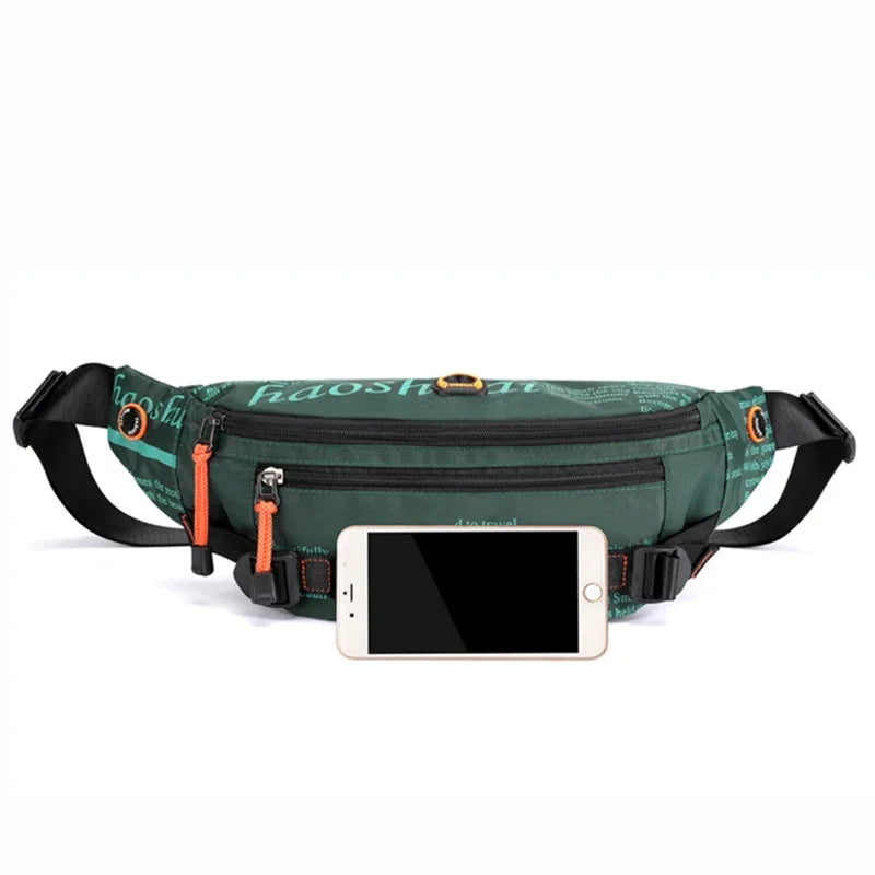 Running Men Nylon Waist Fanny Bum Hip Bag Travel Military Anti-theft Male Messenger Sling Chest Belt Pack Bags New