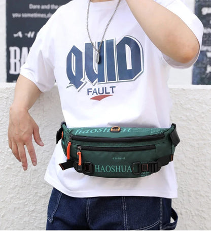 Running Men Nylon Waist Fanny Bum Hip Bag Travel Military Anti-theft Male Messenger Sling Chest Belt Pack Bags New