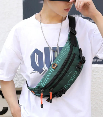 Running Men Nylon Waist Fanny Bum Hip Bag Travel Military Anti-theft Male Messenger Sling Chest Belt Pack Bags New