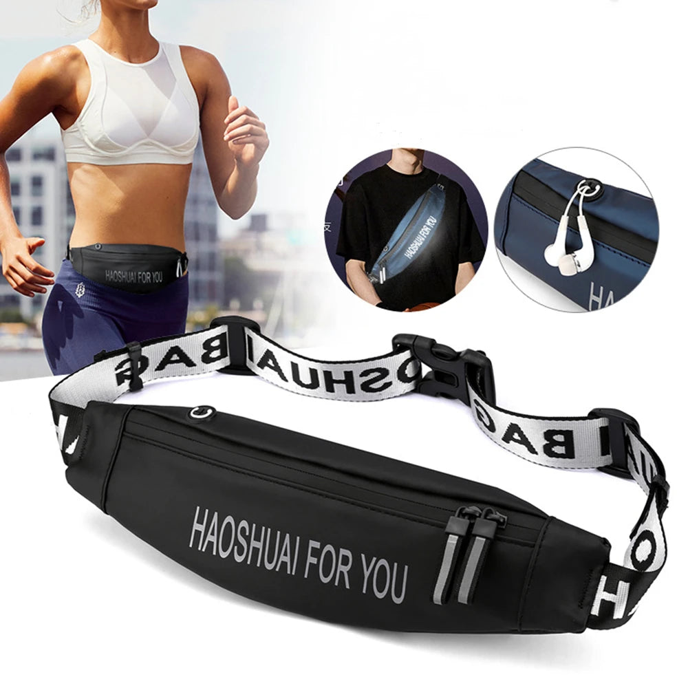 Running Waist Bag For Women Men Outdoor Jogging Sports Belt Pouch Mobile Phone Case Marathon Accessories Adjustable Gym Pack