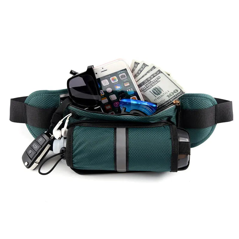 Running Waist Belt Bag Marathon With Water Bottle Phone Sports Trail Riding Climbing Fishing Men Male Fanny Pack Cycling Pocket