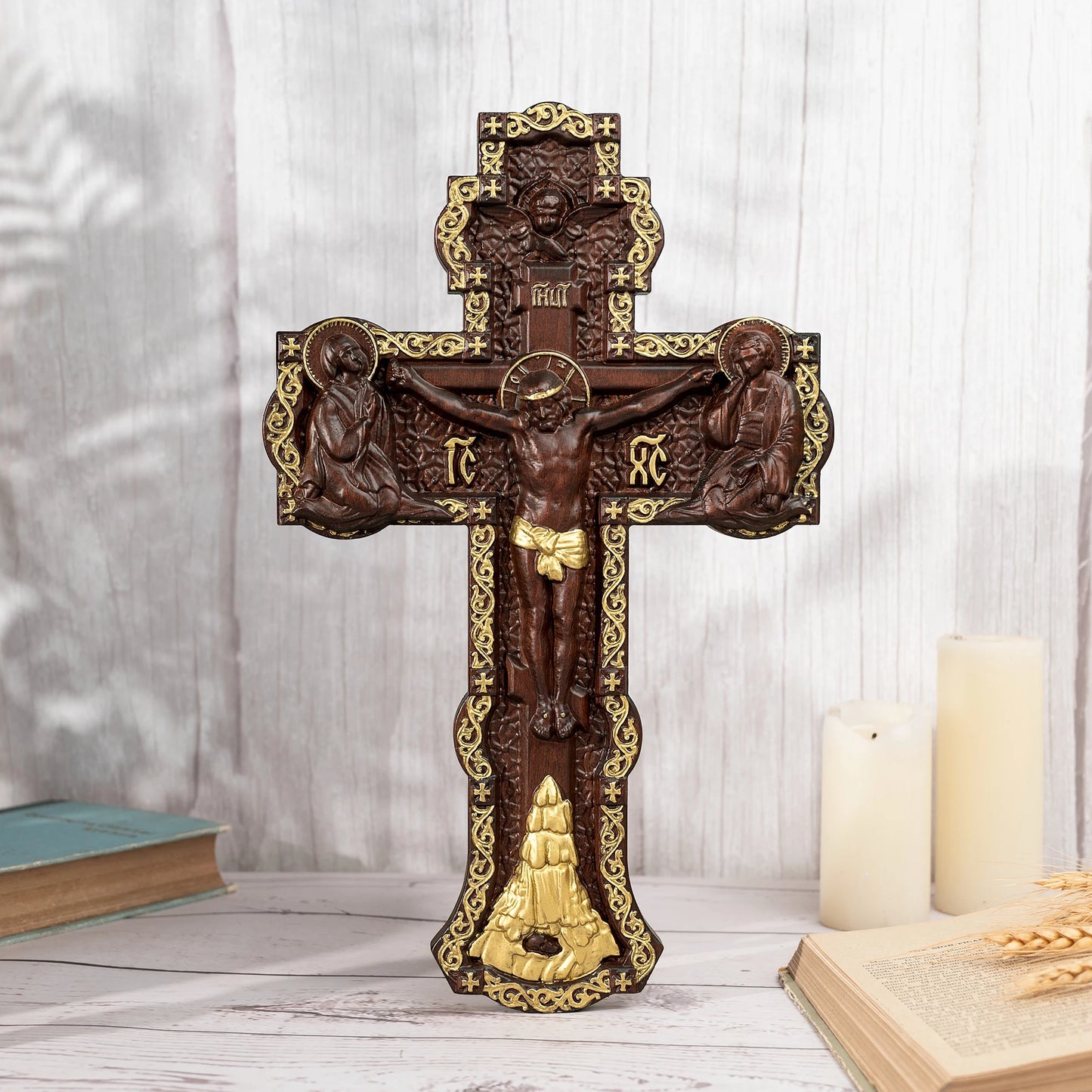 Russian Orthodox Cross Jesus Wall Wooden Cross Wood Carved Christ Orthodox Christian Home Decor Orthodox Icons Religious Statues