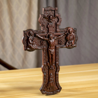 Russian Orthodox Cross Jesus Wall Wooden Cross Wood Carved Christ Orthodox Christian Home Decor Orthodox Icons Religious Statues