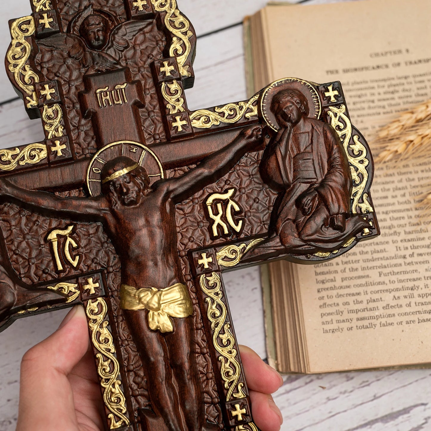 Russian Orthodox Cross Jesus Wall Wooden Cross Wood Carved Christ Orthodox Christian Home Decor Orthodox Icons Religious Statues