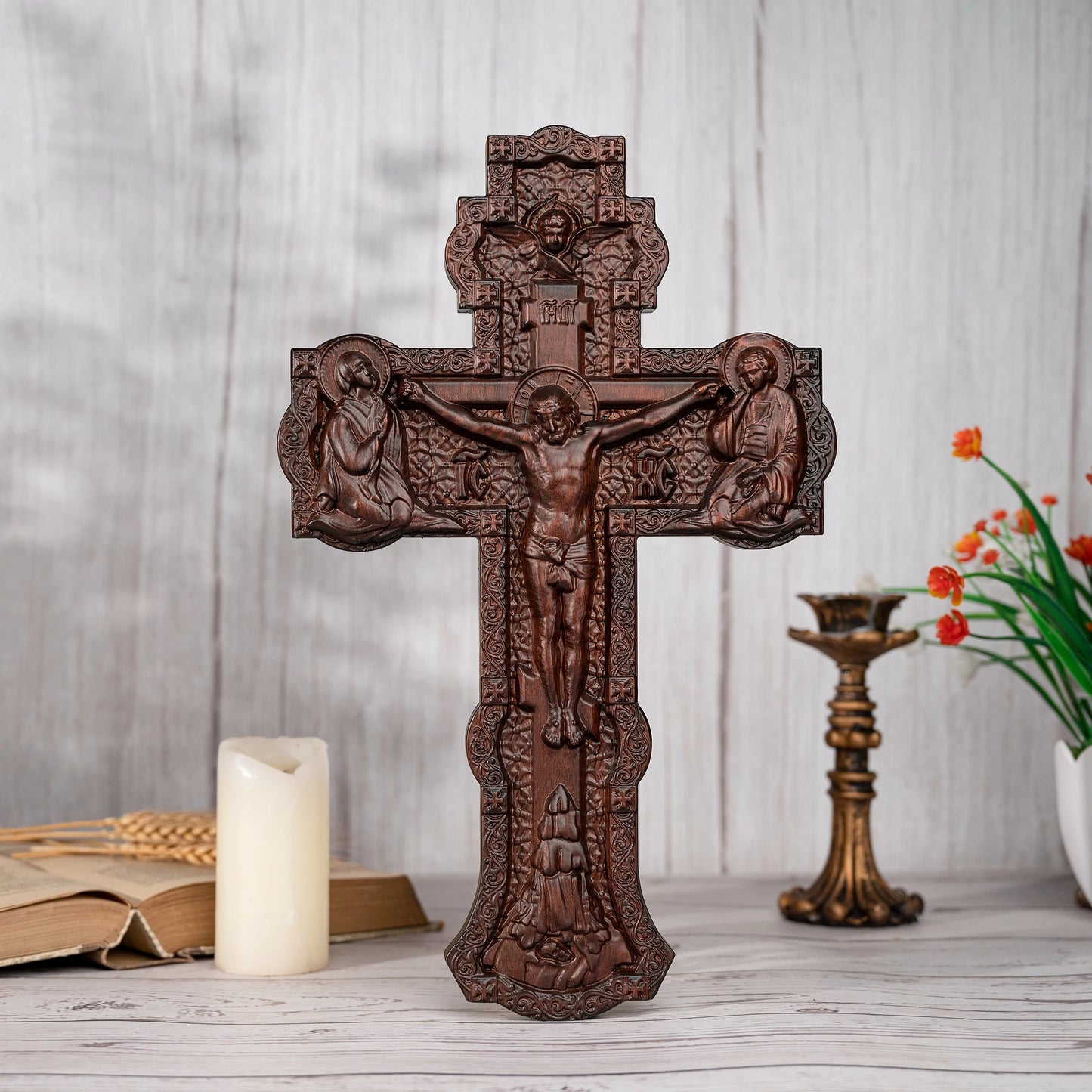Russian Orthodox Cross Jesus Wall Wooden Cross Wood Carved Christ Orthodox Christian Home Decor Orthodox Icons Religious Statues