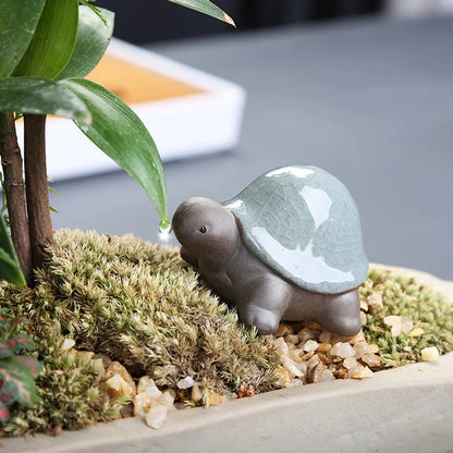 Ruyao Purple Sand Ceramic Rabbit Deer Buffalo Tea Pet, Boutique Ornament, Tea Play, Handmade, Ge Kiln, Tea Accessories