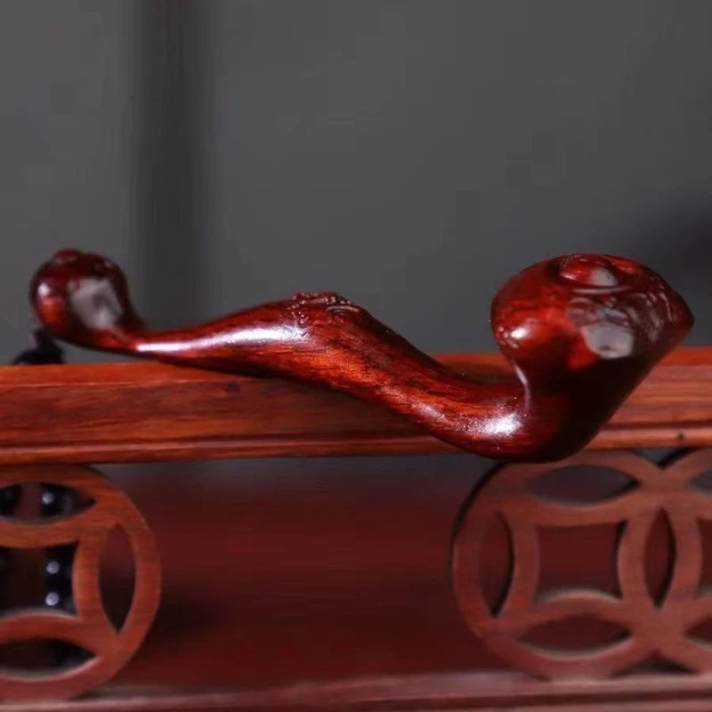 Ruyi  Red Sandalwood High Oil Density Carving Meaning Good To Send Elders Wood Carving  Mainland China Figurine Moderne Decor