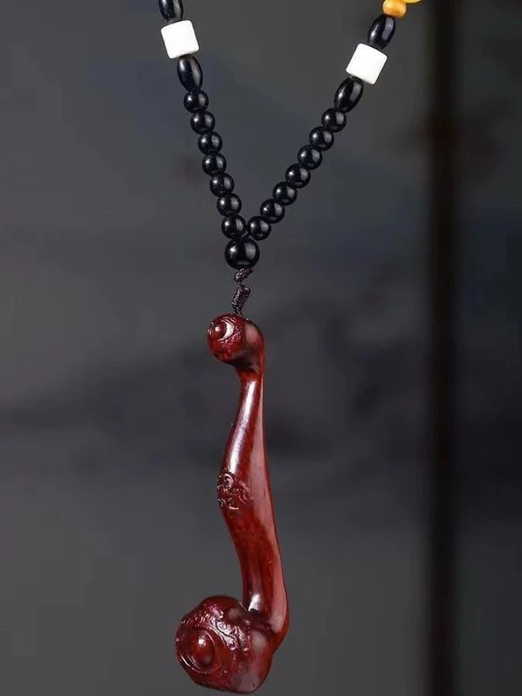 Ruyi  Red Sandalwood High Oil Density Carving Meaning Good To Send Elders Wood Carving  Mainland China Figurine Moderne Decor