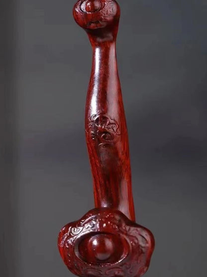 Ruyi  Red Sandalwood High Oil Density Carving Meaning Good To Send Elders Wood Carving  Mainland China Figurine Moderne Decor