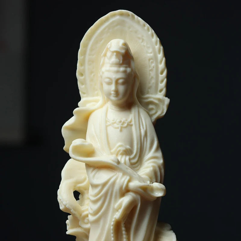 Ruyi Yulong Guanyin Bodhisattva Buddha Statues Figure Statue Resin sculpture Home Room, Office Feng Shui Statue Free delivery