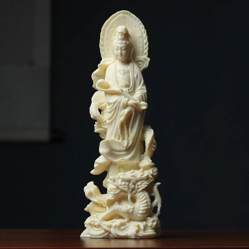 Ruyi Yulong Guanyin Bodhisattva Buddha Statues Figure Statue Resin sculpture Home Room, Office Feng Shui Statue Free delivery