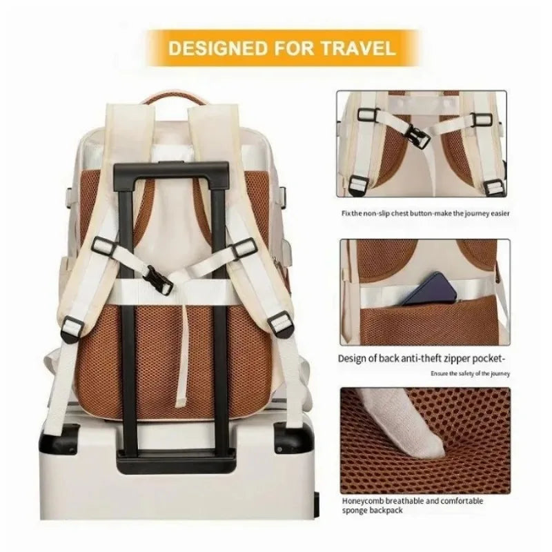 Ryanair Multifunctional Travel Backpack Airplane Cabin For Women Men Laptop Anti-theft Business Easyjet Plane 45x30x20 Backpacks