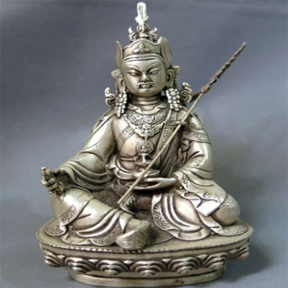 Patung Patung Cina Tibet Perak Feng Shui Buddha Beruntung Irene Sambrava