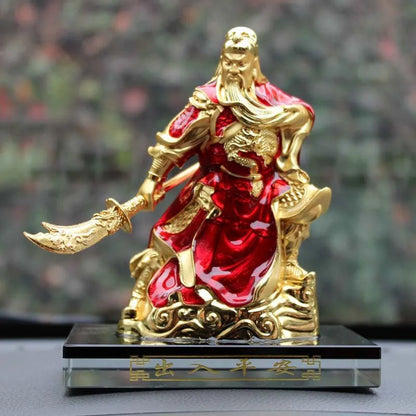 Wholesale HOME CAR Decorative ornament Good luck RED God of wealth GUAN GONG Recruit wealth bring wealth FENG SHUI statue