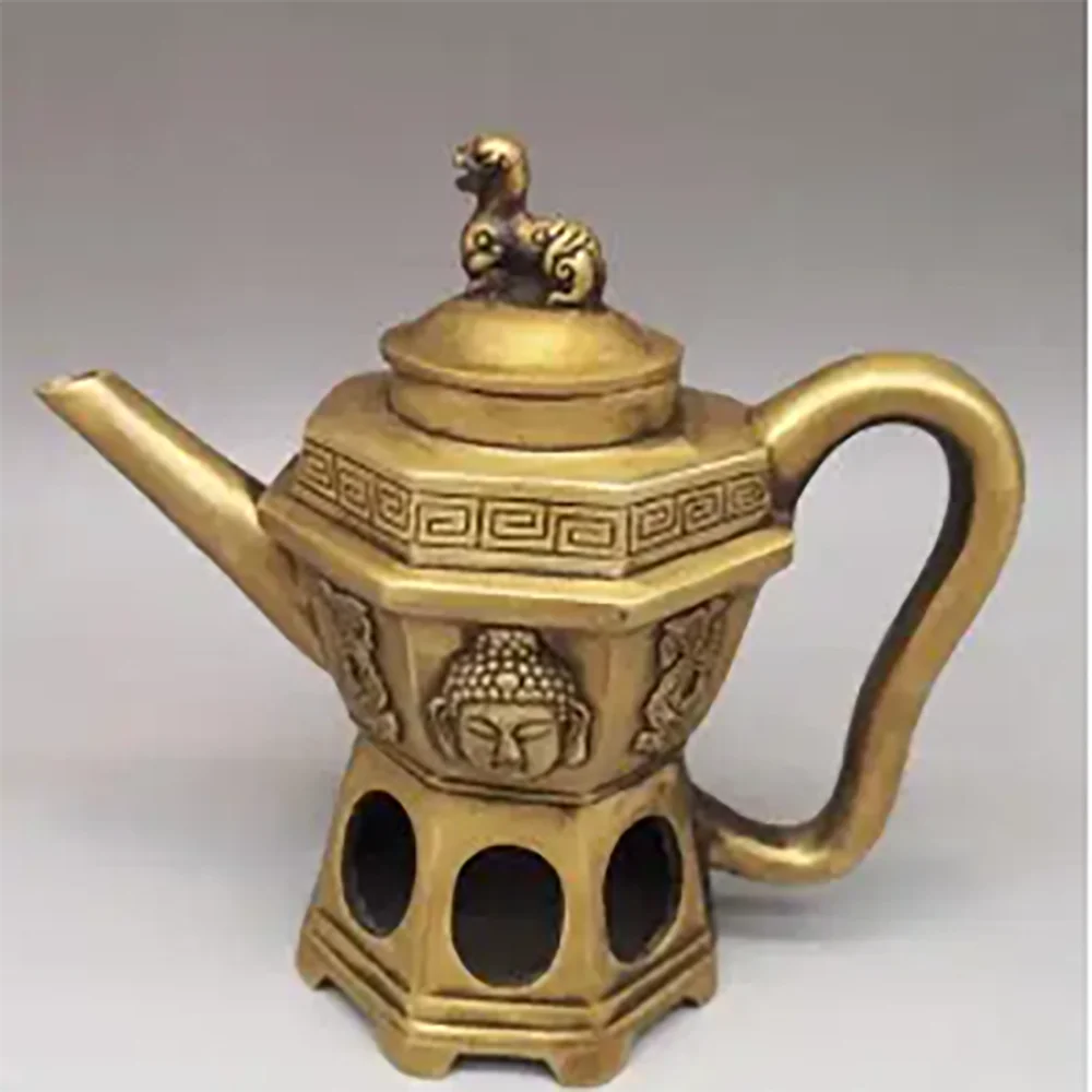 Pure copper Pixiu kettle, wine kettle, water kettle, tea kettle, carbon fire kettle, home tea ceremony decoration