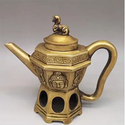 Pure copper Pixiu kettle, wine kettle, water kettle, tea kettle, carbon fire kettle, home tea ceremony decoration