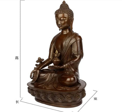 bless family Safety Health luck Talisman #office home shop efficacious Protection Tibetan Buddhism Buddha statue-30CM LARGE