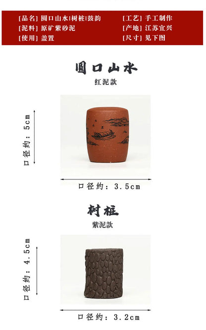 Creative Purple Sand Bionic Saucer Cover Teapot Lid Decoration Home Desktop Cute Small Object Living Room Decorations Tea