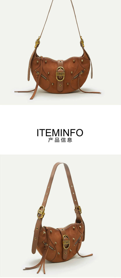 Summer Pudding Women's Bag New Versatile Motorcycle Underarm Vase Bag