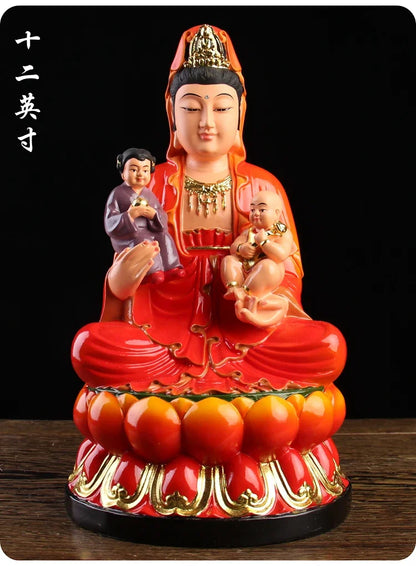 30CM Asia HOME family shrine Effective Buddhism bless family safe health good luck SONG ZI Guan yin Buddha statue